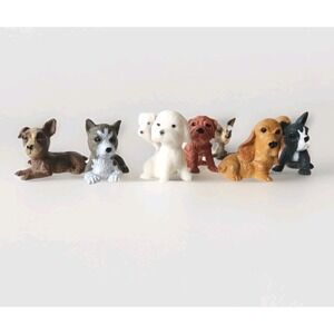 VTG Lot 12 Pocket Puppies Miniature Dog Figures Toy Collection Doll House Pets